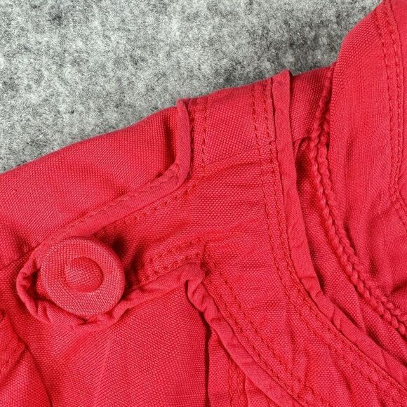 Elevenses Anthropologie Blazer Womens 12 Linen Blend Military Peplum Jacket* - Picture 5 of 16